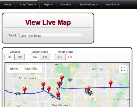 Bus Tracker Tools | Pace Suburban Bus